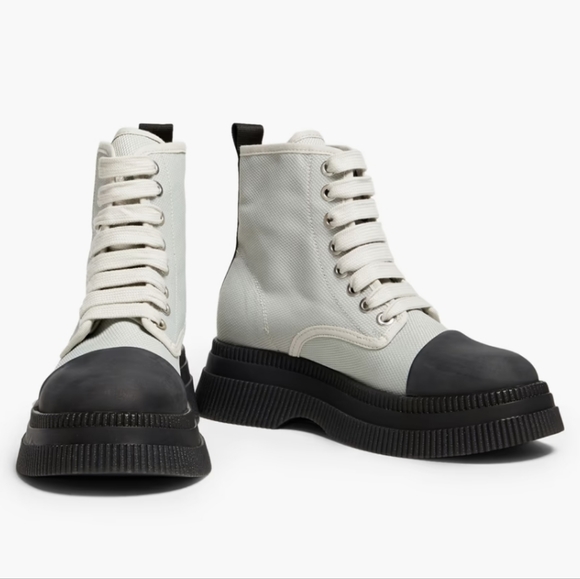 GANNI Canvas Ankle Boots - Picture 2 of 4